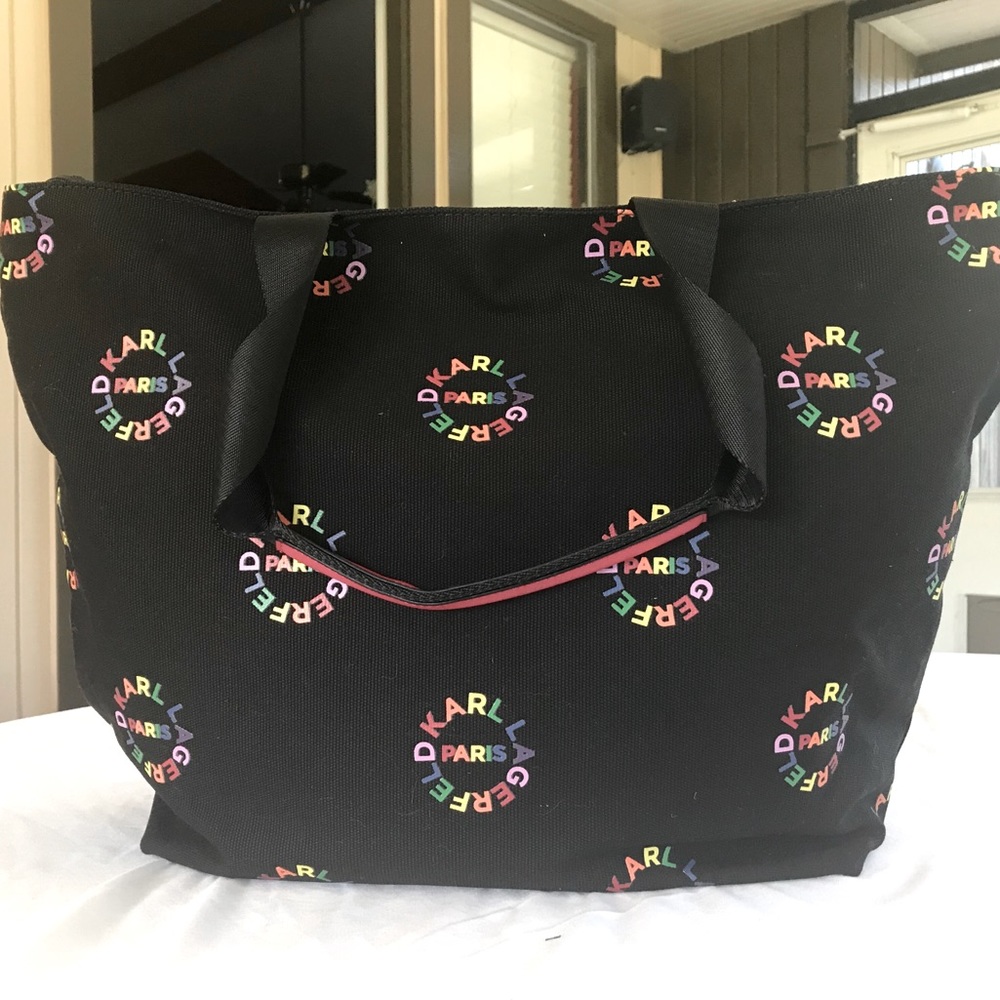 Karl Lagerfeld Kristin Large Tote Bag, Black, New